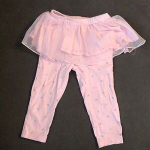 Pink Tulle Skirted Leggings